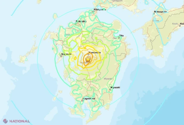 Cutremur de 6,8 în sudul Japoniei, urmat de alertă de tsunami în regiunea Kumamoto