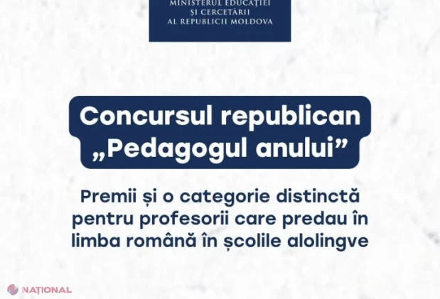 Concursul „Pedagogul anului” va avea categorie separată pentru profesorii de română din școlile alolingve
