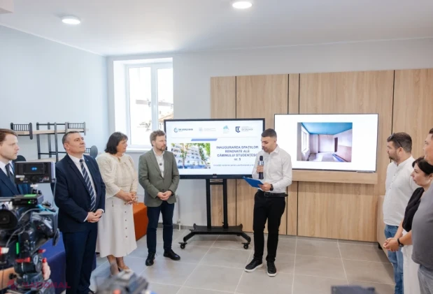 Căminul 5 al Universității „Ion Creangă”, modernizat din fonduri ale Băncii Mondiale, va oferi din 2026 condiții europene pentru peste 200 de studenți