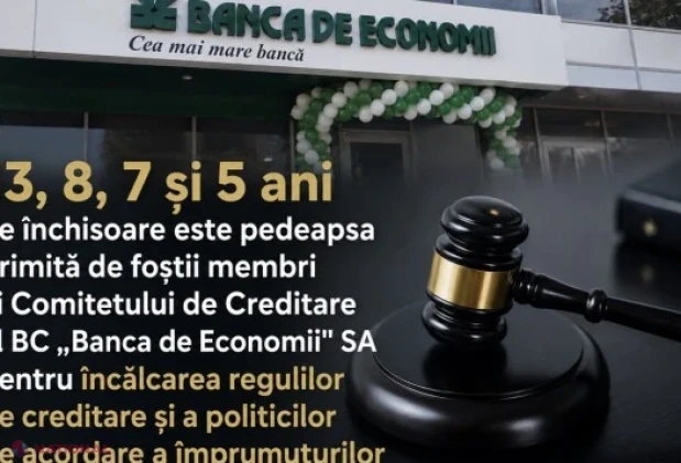 Condamnări la ani grei de închisoare pentru foștii membri ai Comitetului de Creditare al Băncii de Economii în dosarul creditelor neperformante de miliarde