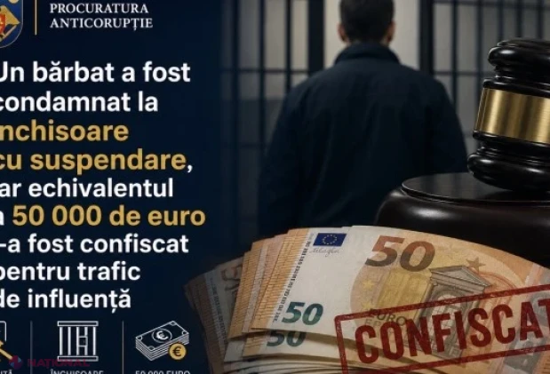 Trafic de influență la Chișinău: 5 ani de închisoare cu suspendare și confiscarea a 50 000 de euro, fost angajat al Centrului pentru Combaterea Traficului de Persoane achitat