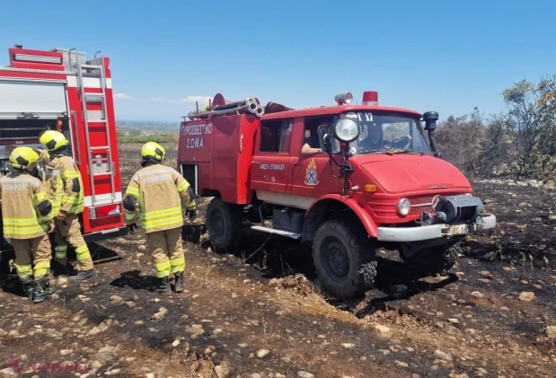 Pompierii moldoveni, peste șapte ore de luptă cu incendiile de vegetație în Grecia