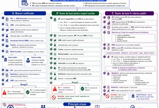 Bunurile și banii confiscați din infracțiuni vor finanța proiecte sociale și de interes public, conform unui nou mecanism aprobat de Guvern