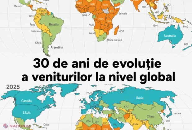 Cum s-a redesenat în 30 de ani harta veniturilor mondiale și unde se poziționează Moldova în noua ierarhie economică