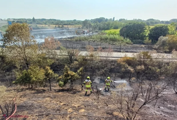 Pompierii moldoveni, cinci ore în lupta cu incendiile de vegetație de lângă Thessaloniki