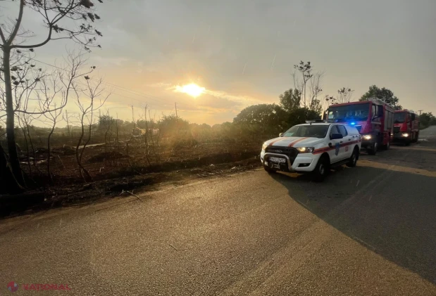 Pompierii moldoveni, cinci ore în lupta cu incendiile de vegetație de lângă Thessaloniki
