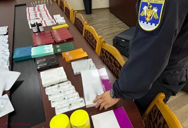 Preparate injectabile și consumabile ascunse, depistate de vameși într-un microbuz din Ucraina la Tudora