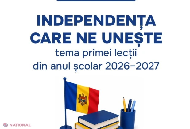 Prima zi de școală în 2026 va începe cu lecția „Independența care ne unește”, dedicată celor 35 de ani ai Republicii Moldova