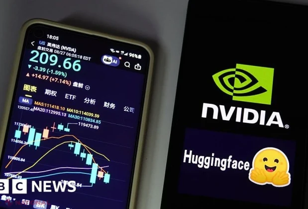 Nvidia cumpără platforma de inteligență artificială Hugging Face pentru 12,9 miliarde de dolari