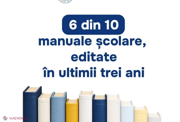 Aproape 60% dintre manualele școlare au fost editate în ultimii trei ani