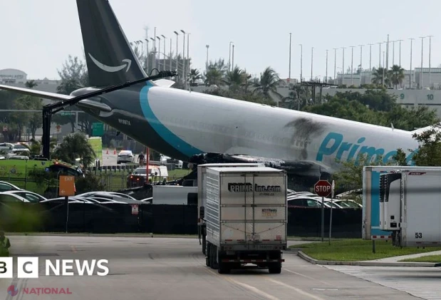 Cinci persoane au murit după ce un avion cargo Amazon a ieșit de pe pista aeroportului din Miami