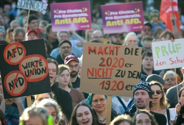Mii de germani protestează după victoria AfD în Saxonia-Anhalt. Partidul de extremă dreaptă conduce în sondajele dintr-un alt land