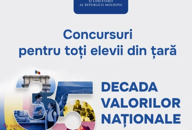Elevii din toată țara sunt invitați la două concursuri dedicate valorilor naționale și Independenței Republicii Moldova