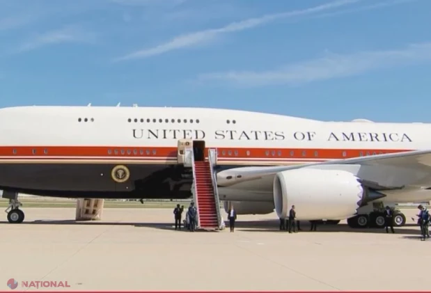 Toboganul de urgență al avionului Air Force One, activat din greșeală înainte de zborul lui Trump. Ce a spus președintele