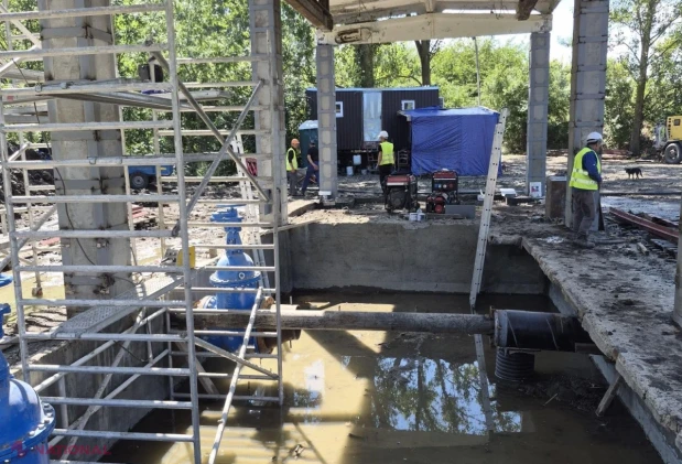 Sistemul de irigare Crocmaz-Căplani-Tudora, într-o etapă avansată: stația de captare a apei din Nistru este în construcție