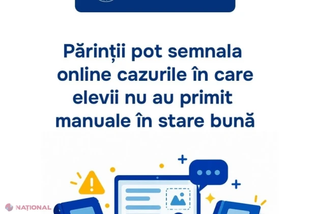 Părinții pot sesiza online cazurile în care elevii au primit manuale deteriorate