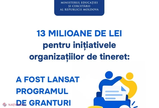 Programul de Granturi 2027 pentru organizațiile de tineret, lansat: finanțări de până la 600.000 de lei per proiect
