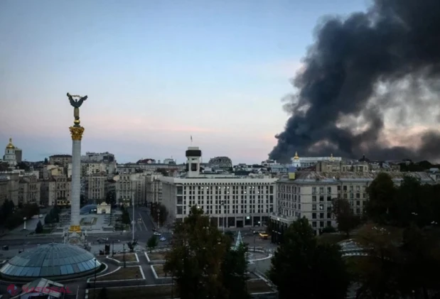 Explozii puternice la Kiev, în urma unui atac cu rachete. Mai multe clădiri au fost lovite de resturi de proiectile