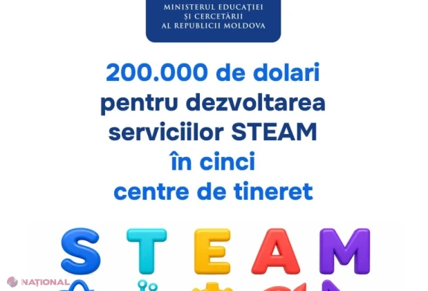Cinci centre de tineret vor dezvolta servicii STEAM cu o investiție de 200.000 de dolari
