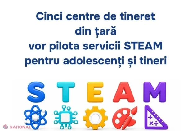 Cinci centre de tineret vor pilota servicii STEAM pentru adolescenți și tineri