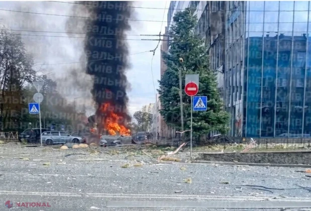Atacurile cu drone asupra Kievului au ucis cinci persoane și au incendiat o clădire de birouri