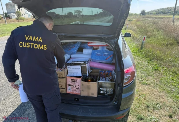 O femeie riscă amendă după ce a fost prinsă cu mărfuri fără acte, în valoare de zeci de mii de lei, la Abaclia