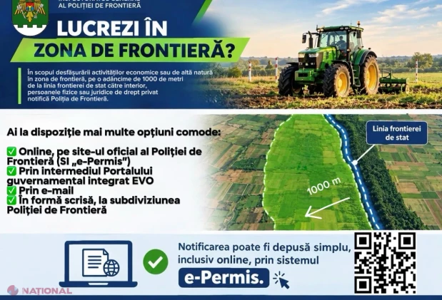 Activitățile agricole și economice din zona de frontieră pot fi notificate online
