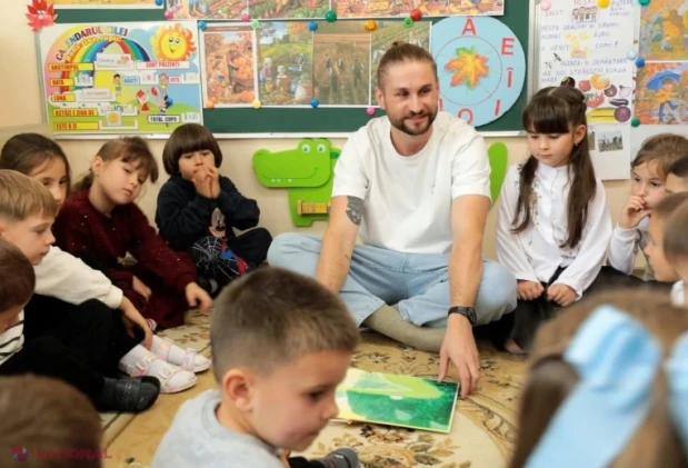 Copiii de la Grădinița „Albinuța” din Rușeștii Noi au descoperit bucuria lecturii alături de scriitorul Victor Fală
