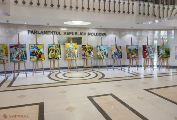 Lucrările elevilor Școlii de Arte „Mihai Bătrânu” din Dondușeni, expuse la Parlament