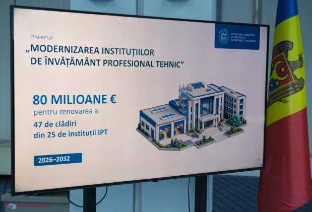 25 de instituții de învățământ profesional tehnic din Moldova vor fi modernizate cu 80 de milioane de euro