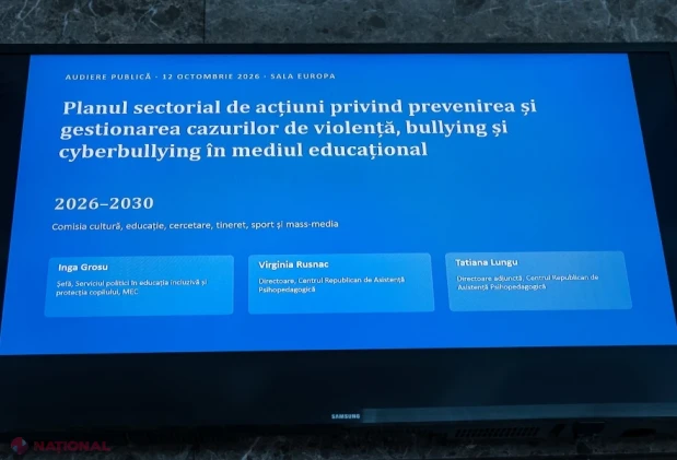 Planul de prevenire a violenței și bullyingului în școli, discutat la Parlament: mecanism unitar propus pentru peste 1.200 de instituții