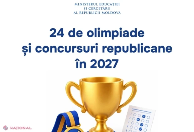 24 de olimpiade și concursuri republicane în 2027; 3 milioane de lei pentru performanțele din 2026