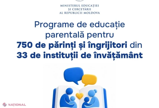 MEC va instrui 750 de părinți și îngrijitori în programe de educație parentală