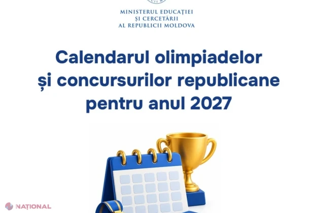 Calendarul olimpiadelor și concursurilor republicane pentru 2027, publicat