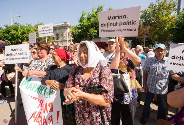 Un nou PROTEST în fața Procuraturii Generale. Membrii și simpatizanții Partidului „ȘOR” au cerut eliberarea Marinei Tauber și demisia actualei guvernări:„I se face o mare nedreptate, în timp ce persoane acuzate de trădare de patrie sunt la libertate”