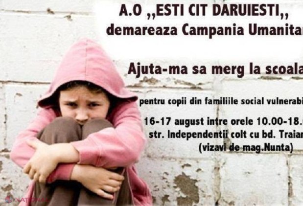 CAMPANIE // Ajută un copil să meargă la școală: O mamă care crește singură patru copii are nevoie de AJUTOR