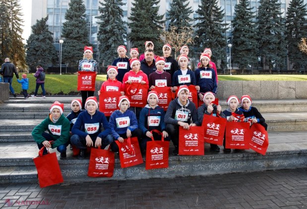 Copii din școli sportive și școli internat de pe ambele maluri ale Nistrului au participat la Maratonul de Crăciun, organizat cu sprijinul Uniunii Europene