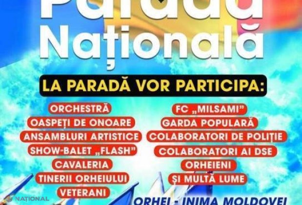 Spectacol INEDIT la Orhei de Ziua Independenței. Mii de oameni vor DEFILA în cadrul unei „parade naționale”