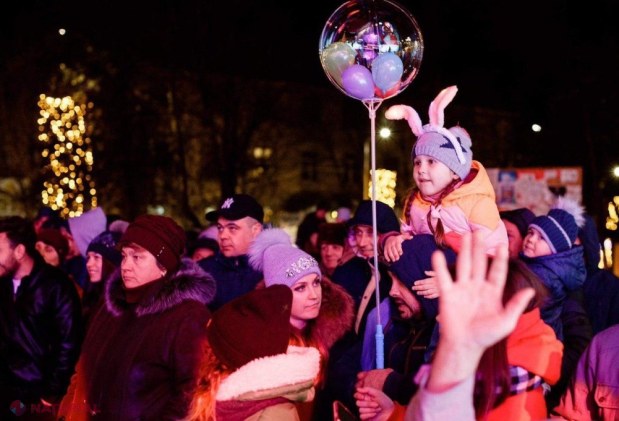 FOTO // Revelion de neuitat în orașul Orhei! Șor a intervenit printr-un mesaj video: „Voi face din R. Moldova un stat puternic și bogat”