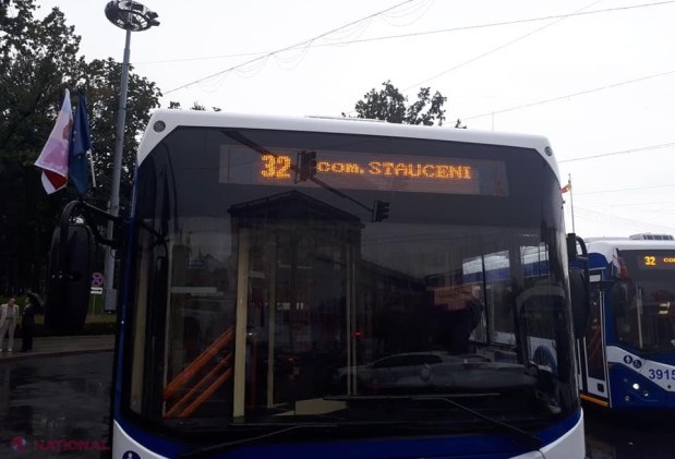 Troleibuzele cu mers autonom care vor lega Stăuceniul de centrul Chișinăului, lansate astăzi pe rută: „Intervalul dintre ele va fi de 20-22 de minute”
