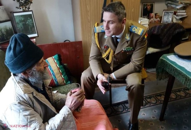 Un veteran al Armatei Române, care locuiește în raionul Hâncești, a împlinit 104 ani şi a fost felicitat de membrii Biroului Ataşatului Apărării din cadrul Ambasadei României la Chișinău