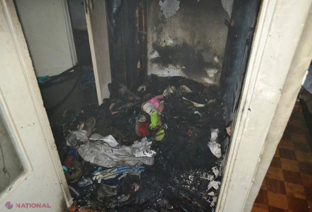 ÎNCENDIU în municipiul Bălți. Un copil era SINGUR în apartamentul incendiat