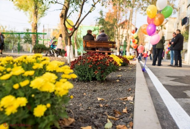 FOTO // Primarul de Orhei, Ilan Șor, a mai inaugurat o curte renovată capital, în cadrul Programului „Operațiunea Curtea”