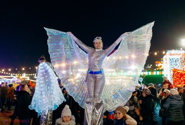 FOTO // La inaugurarea Târgului de Crăciun de la Orhei s-au adunat peste 10 000 de oameni: „Ilan Șor și echipa sa au transformat Orheiul într-un mic Paris de Revelion”