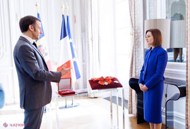 Preşedintele Franței, Emmanuel Macron, decorat cu „Ordinul Republicii” al R. Moldova. Și Maia Sandu a primit cea mai înaltă distincție a Franței