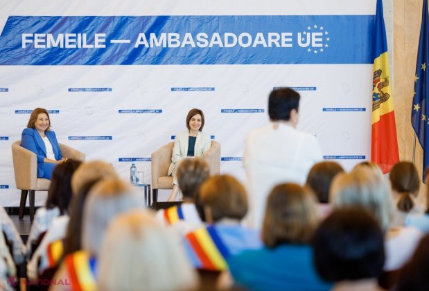 Maia Sandu, la „Femei primare – ambasadoare UE”: Cetățenii trebuie să decidă ce fel de viitor își doresc - într-o țară sigură și puternică, în marea familie europeană sau într-o țară izolată și vulnerabilă