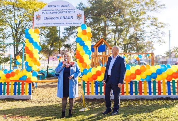 Deputata Platformei Parlamentare „Pentru Moldova”, Eleonora Graur, a amenajat un teren de joacă pentru copii