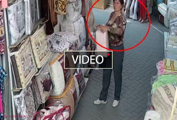 VIDEO RUȘINOS // Ce face această femeie într-o piață din Chișinău: O recunoașteți? A fost FILMATĂ fără să știe