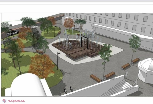 FOTO // România acordă peste 1 000 000 de lei pentru amenajarea și modernizarea SCUARULUI din strada Nicolae Titulescu, municipiul Chișinău: Guvernul anunță instalarea unui monument în memoria omului politic român