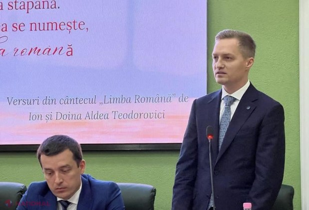 Adrian Dupu, în cadrul unei ședințe festive la USM: „Marcăm 34 de ani de la momentul în care mulțimea adunată în PMAN a cerut, după decenii de rusificare forțată, declararea limbii române ca limbă de stat pe teritoriul R. Moldova”